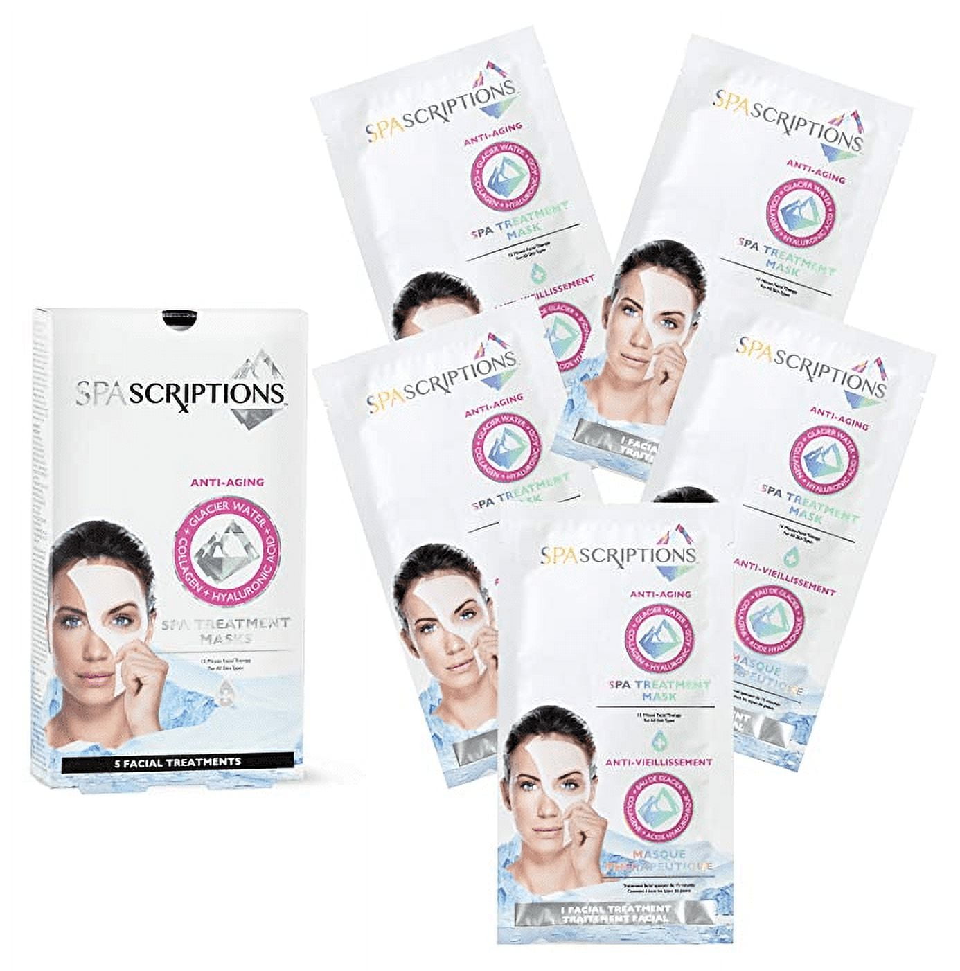 SPA Scriptions Glacier Water , Collagen , Hyaluronic Acid Spa Treatment Masks