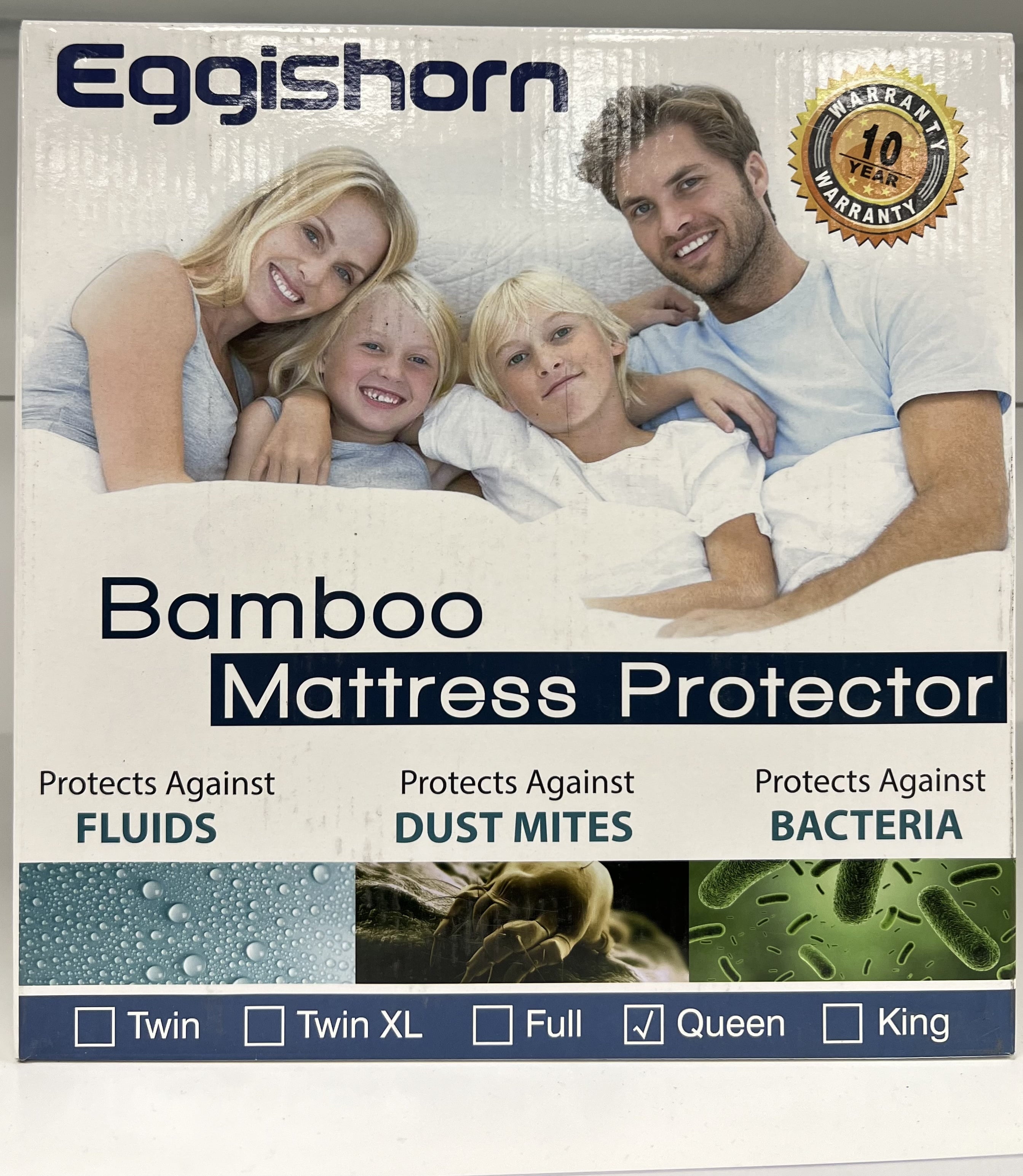 Eggishorn bamboo mattress protector, Queen size