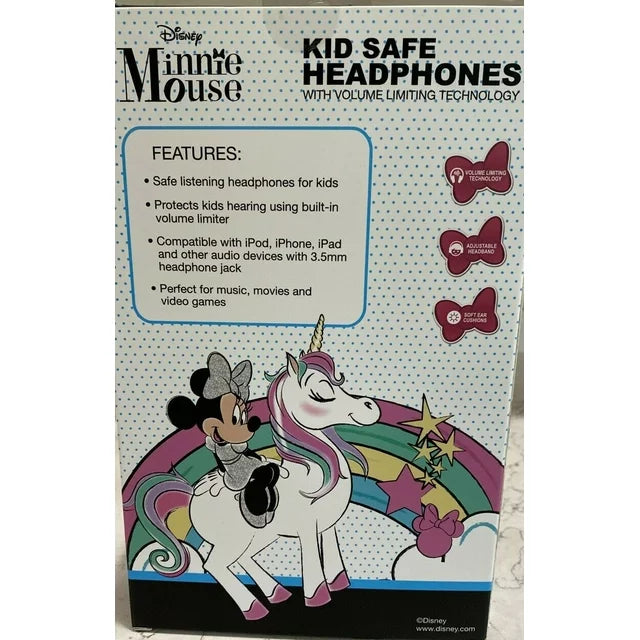 Disney Minnie Mouse Kid safe Headphones with Volume Limiting Technology