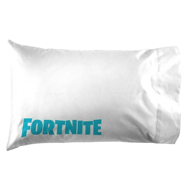 Fortnite Boogie Kids 4-Piece Full Sheet Set, Microfiber, Blue, Epic Games, Gaming Bedding