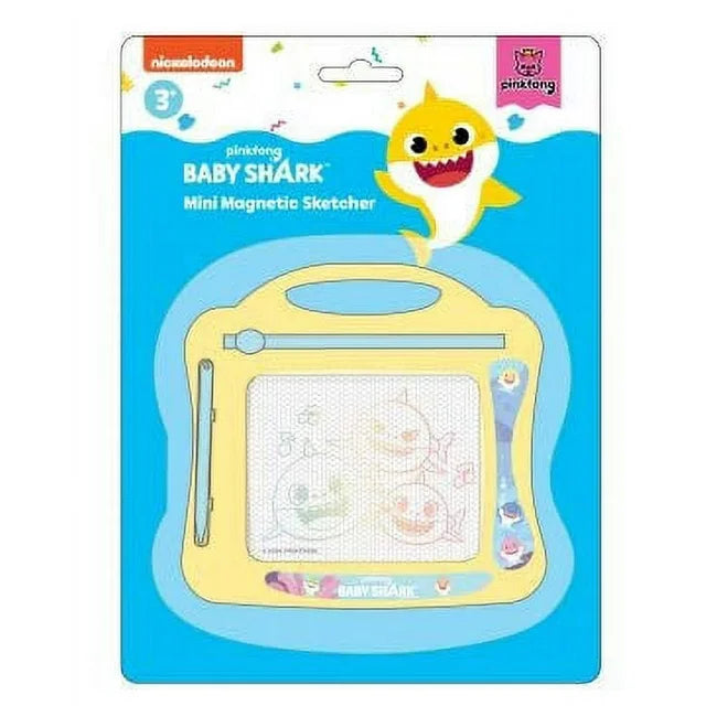 Lollipop Baby Shark Travel Magnetic Drawing Board for Boys or Girls, On The Go Drawing Board