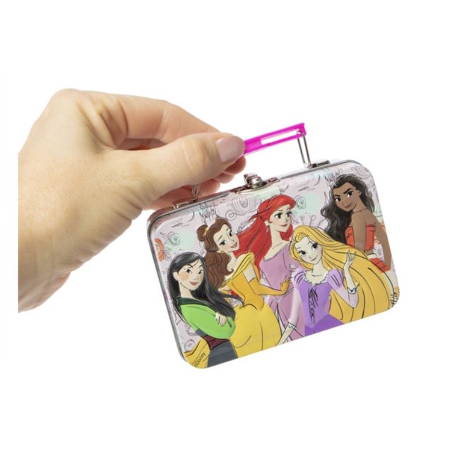 Disney Princess plant-based flavored lip balm & storage tin 5-piece set