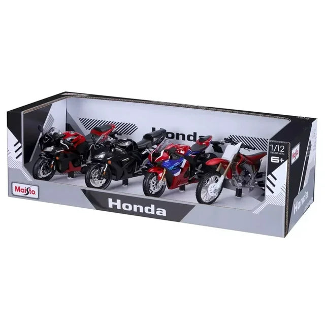 Maisto 1:12 Scale Diecast Honda Motorcycles / Motorbikes - Set of 4