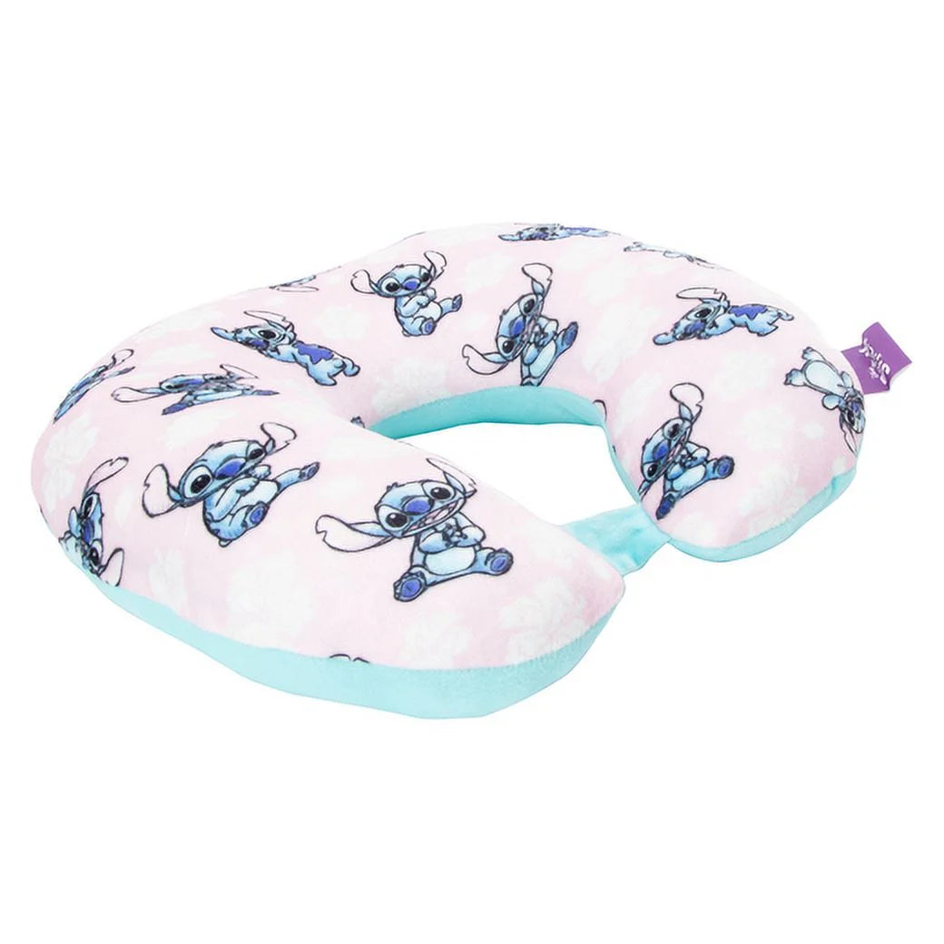 Disney Stitch Travel Pillow - Lilo And Stitch Pastel Dreams Light Pink Pillow - Age 3+