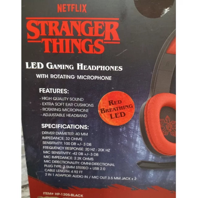 Netflix Stranger Things Demogorgon Led Gaming Headphones