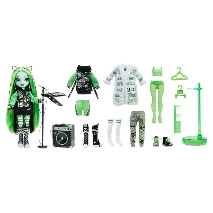 Rainbow Vision Shadow High Neon Shadow Harley Limestone Fashion Doll (Neon Green) with 2 Designer Outfits