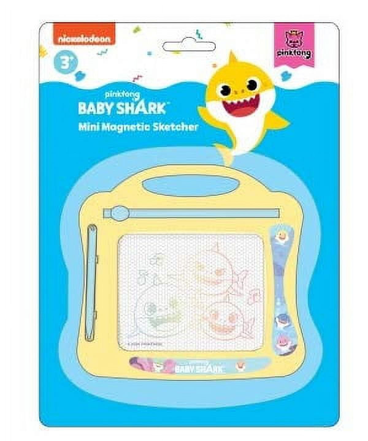 Lollipop Baby Shark Travel Magnetic Drawing Board for Boys or Girls, On The Go Drawing Board