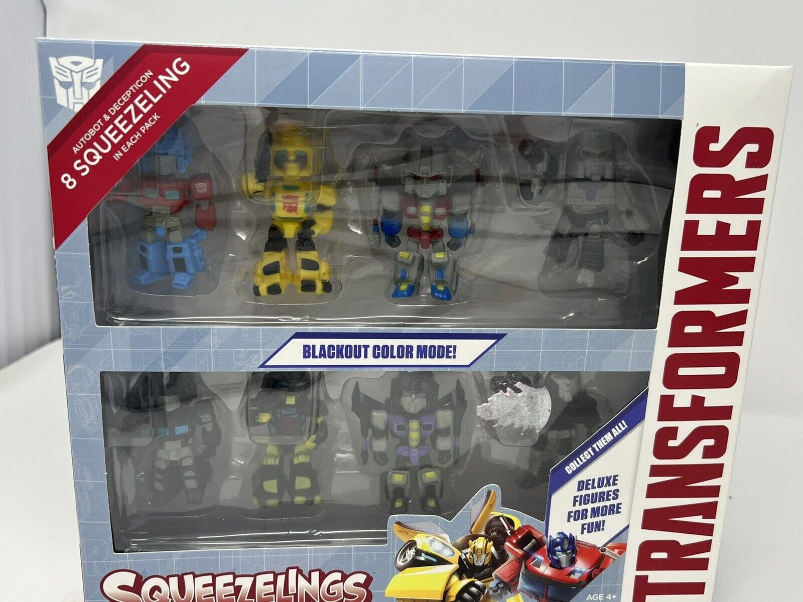 Transformers Squeezlings Figurines Blackout Color Mode Set 8 Pack Collectibles