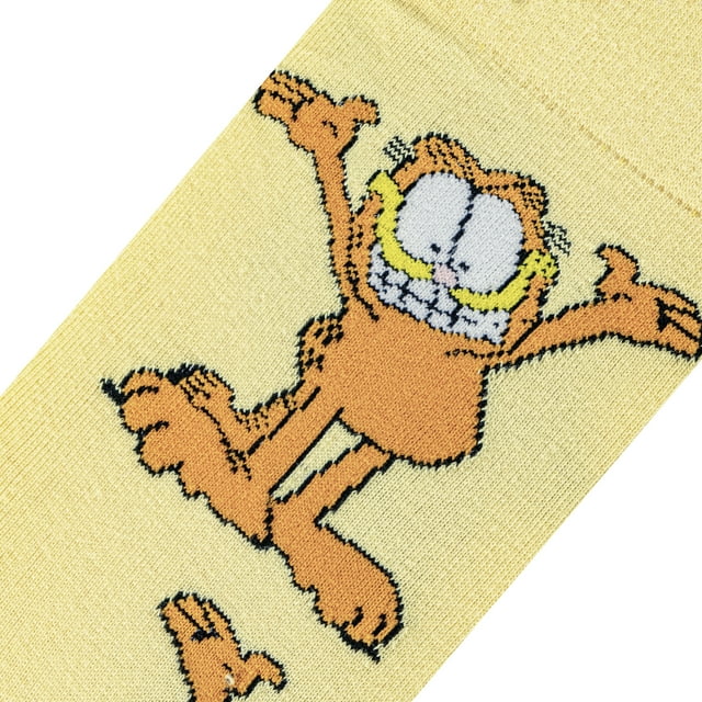 Crazy Socks Garfield Fun Print Novelty Crew Socks for Men (2pk)