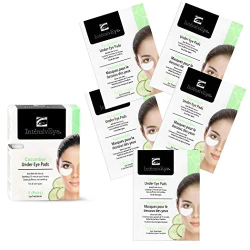 IntensivEye Puffy Eyes Treatment Cooling Cucumber Under Eye pads - 5 Count