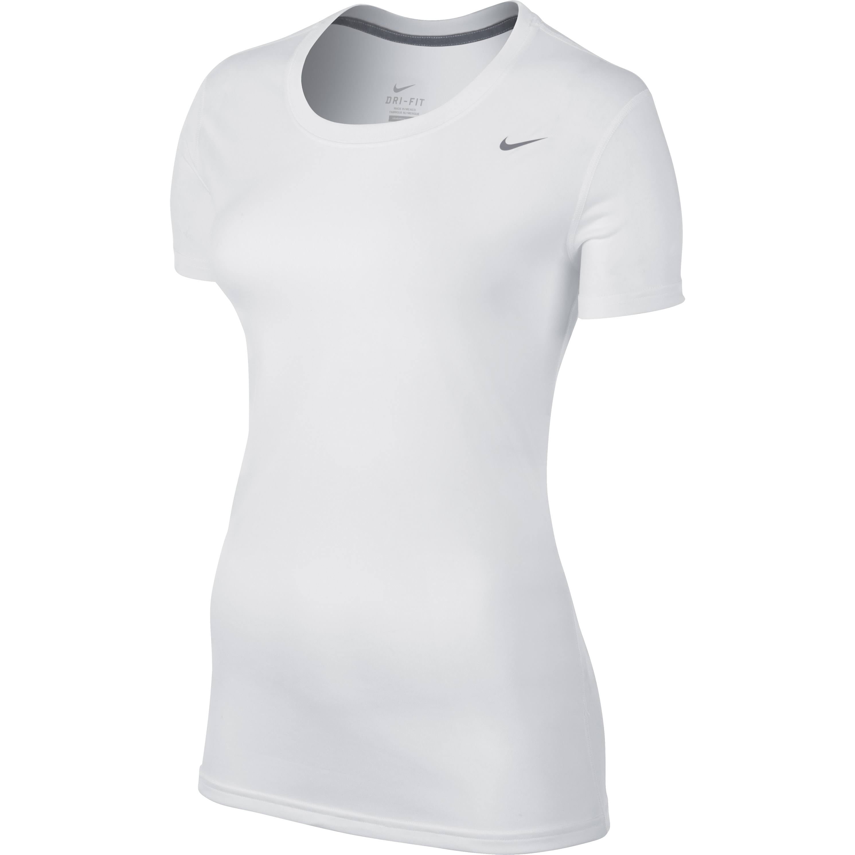 Nike Women's Legend Short Sleeve Poly Top (XLarge, White)