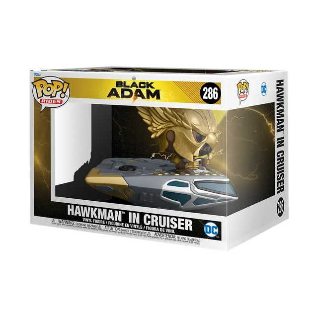 Funko Pop! Ride Super Deluxe: Black Adam - Hawkman in Cruiser Vinyl Figure