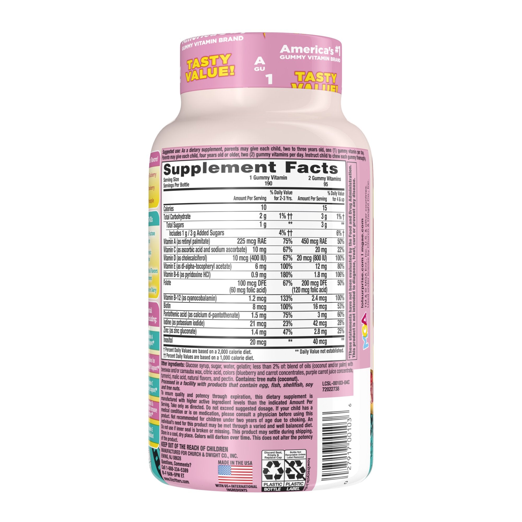 L'il Critters LOL Surprise Complete Multivitamin Gummies, 190ct