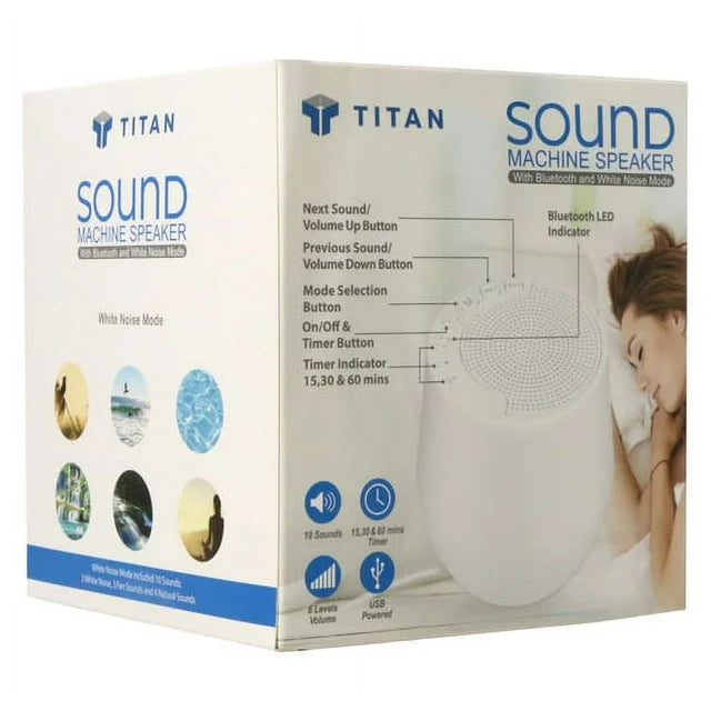 Titan Sound Machine Speaker With Bluetooth and White Noise Mode