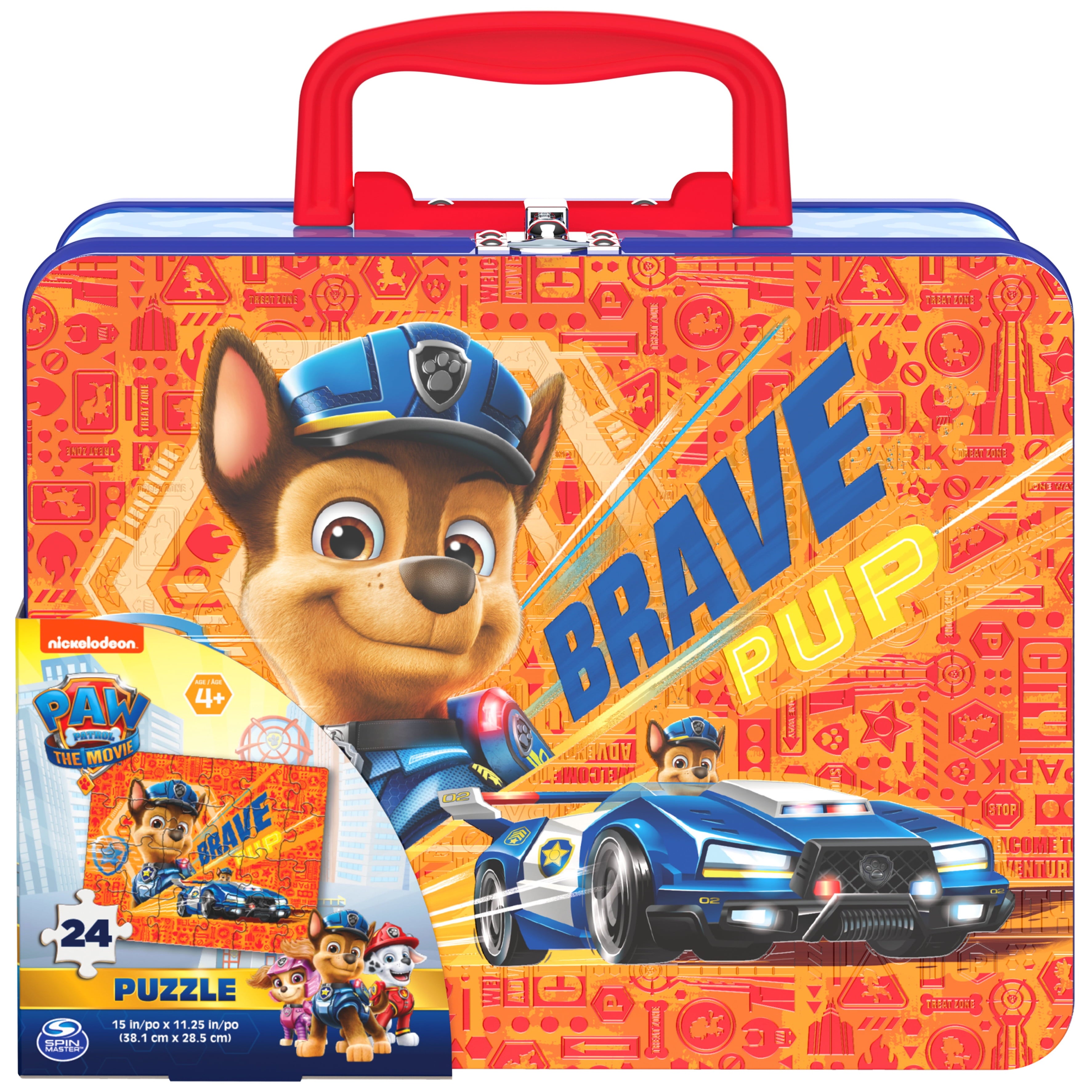 Paw Patrol the Movie 48-Piece Puzzle in Tin with Handle, for Families and Kids Ages 4 and up