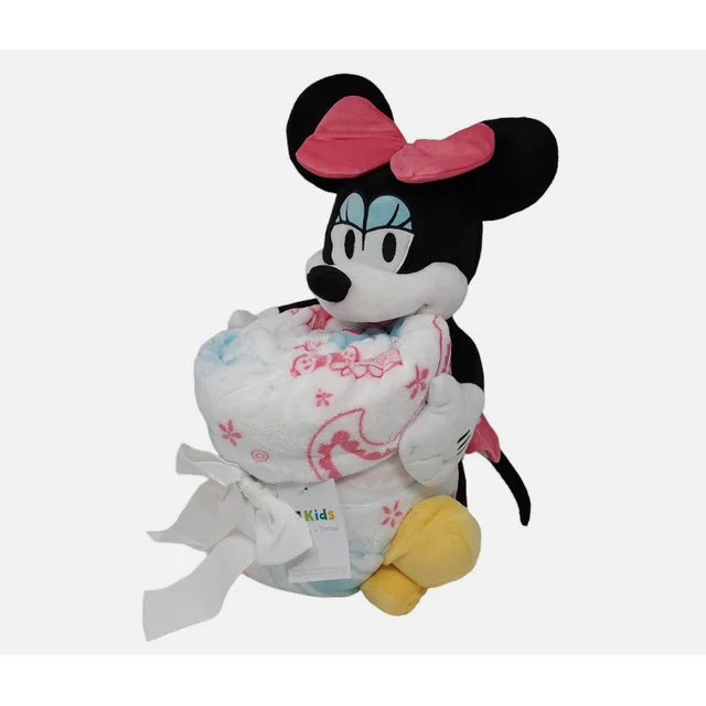 Disney Minney Mouse Buddy Plush & Throw Blanket by The Big One Kids NEW 50"x60"