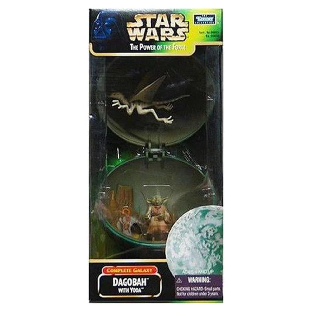 star wars the power of the force complete galaxy dagobah with yoda action figure 3.75 inches